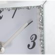 Table clock Alexandra House Living Grey Crystal 14 x 14 x 5 cm For Cheap