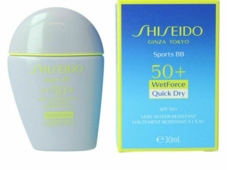 Sun Protection with Colour Shiseido Sports BB SPF50+ SPF50+ Beige Spf 50 30 L For Cheap