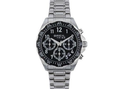 Men s Watch Breil EW0718 Black Silver (Ø 37 mm) Hot on Sale