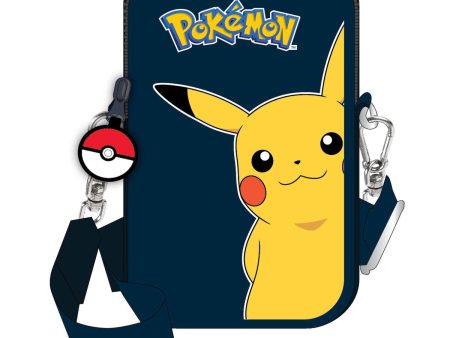 Mobile Bag Pokémon Pokeball Blue Black 11 x 18 x 2 cm For Sale