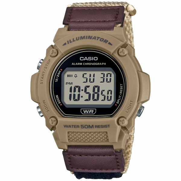 Men s Watch Casio Illuminator W-219HB-5A Grey (Ø 47 mm) Supply