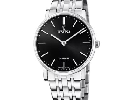 Men s Watch Festina F20047 4 Black Silver For Cheap