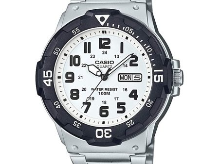 Men s Watch Casio DIVER 100M White Silver (Ø 44,5 mm) Online Sale