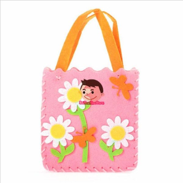 Non-Woven Fabric DIY Handbag Children Craft Toy Mini Bag Non-woven Cloth Colorful Handmade Bag Cartoon Animal Children Handbags For Discount