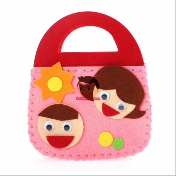 Non-Woven Fabric DIY Handbag Children Craft Toy Mini Bag Non-woven Cloth Colorful Handmade Bag Cartoon Animal Children Handbags For Discount