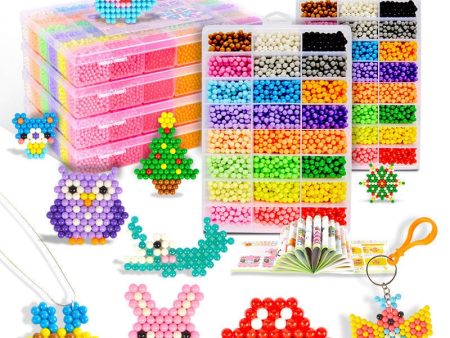 6 Colors 600PCS Water Beads Spray Animal Magic Beads Kit Balls Beads Puzzle Game Fun DIY 3D Puzzle Educational Toys For children Hot on Sale