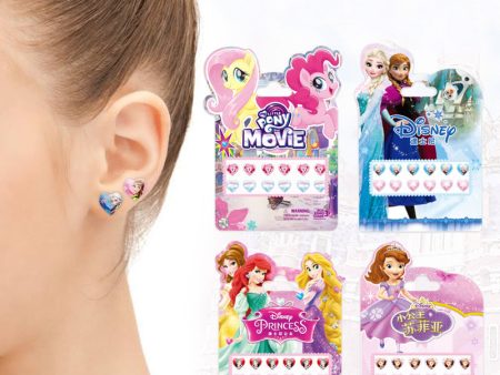 Disney girls Frozen elsa  Anna 3D earrings stickers  Princess Sophia Mickey Minnie kids  Makeup DIY Toys Nail Stickers Online Sale