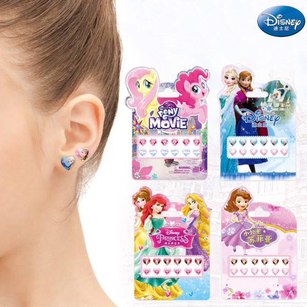 Disney girls Frozen elsa  Anna 3D earrings stickers  Princess Sophia Mickey Minnie kids  Makeup DIY Toys Nail Stickers Online Sale