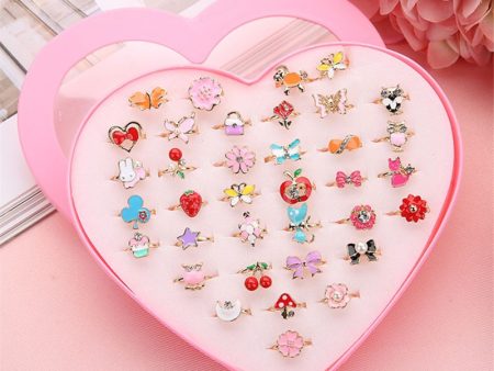 Hot 5pcs Fancy Adjustable Cartoon Rings Party Favors Kids Girls Action Figures Toy P31B Online Hot Sale