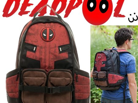 Deadpool School Bags Marvel Comics Deadpool Super Hero Movie Civil War Captain America Men s School Bag Travel Laptop Backpacks For Cheap